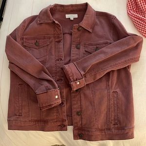 Maroon Jean Jacket